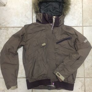 Helly Hansen Waterproof Bomber Jacket w/ Fur Hood